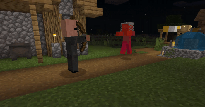 Villager agent defends village at night