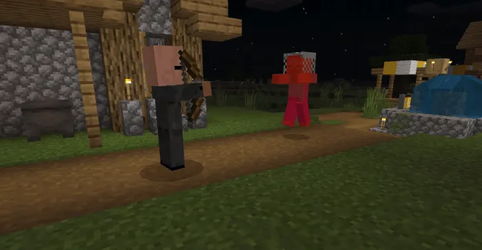 Villager agent defends village at night