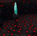 Dark terrain with glowing red blocks.