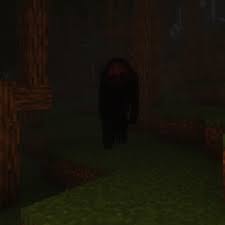 Dark, shadowy creature lurks in forest.