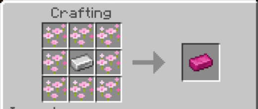 Crafting recipe for Straberrium ingot.
