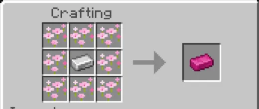 Crafting recipe for Straberrium ingot.