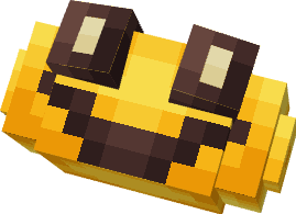 Blocky yellow creature with big eyes.