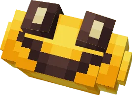 Blocky yellow creature with big eyes.