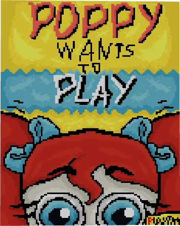 Pixel art Poppy wants to play.
