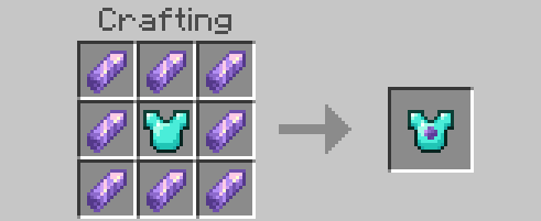 Crafting amethyst-infused armor.