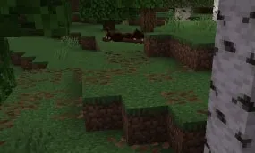 Dark creature lurking in a forest biome