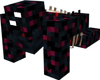 Mutated mob with dark, blocky texture.