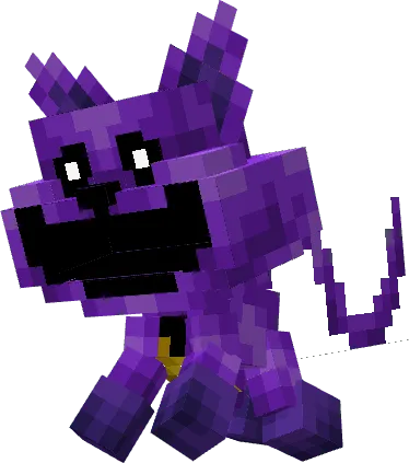 Purple blocky creature mod character.