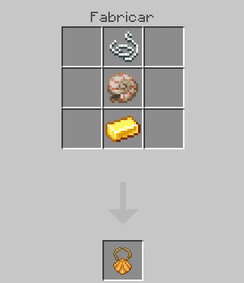 Crafting recipe for a seashell amulet.