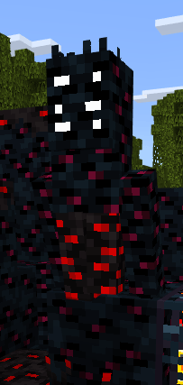 Mutated mob with glowing red-black texture.