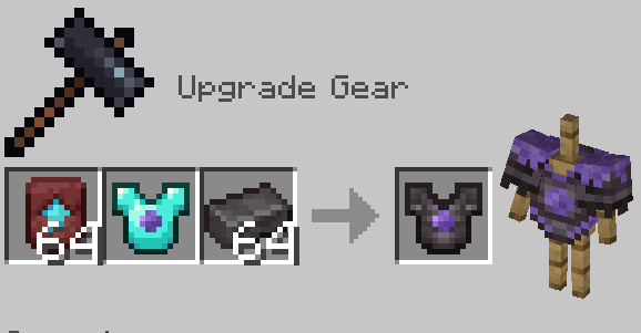 Amethyst armor upgrade crafting recipe.
