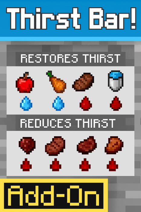 Thirst bar effects in RLCraft mod.