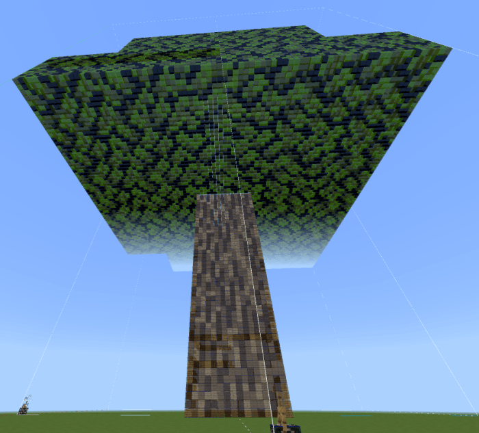 Giant handcrafted oak tree build