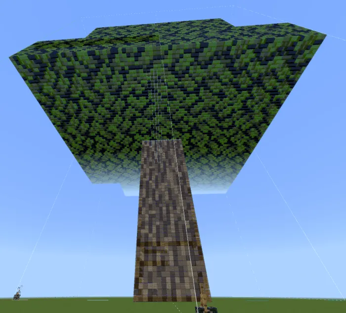 Giant handcrafted oak tree build