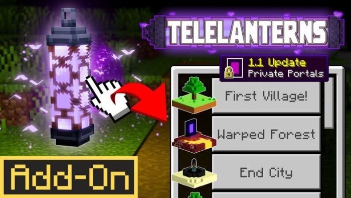 Telelanterns add-on with portal options.