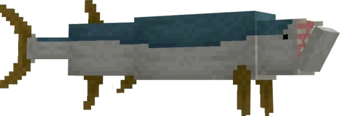 Blocky prehistoric sea creature with fins