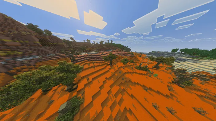 Vibrant, enhanced desert biome scene.
