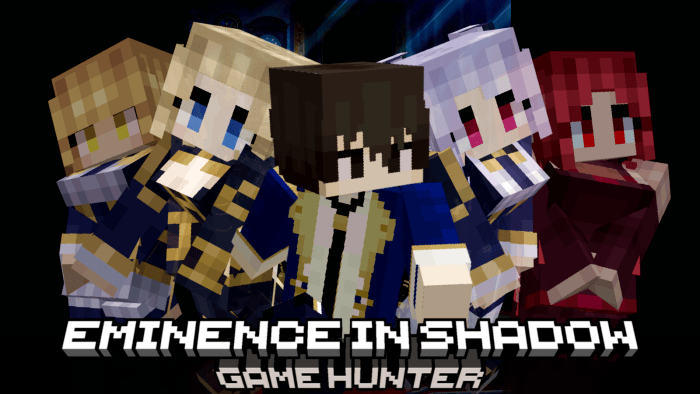 Minecraft characters from Eminence in Shadow.