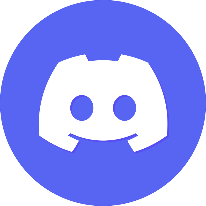 Discord logo on a blue background.
