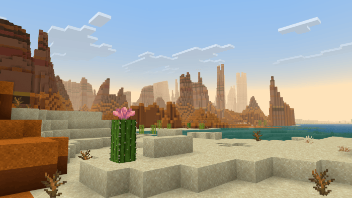 Desert mesa with enhanced atmospheric fog