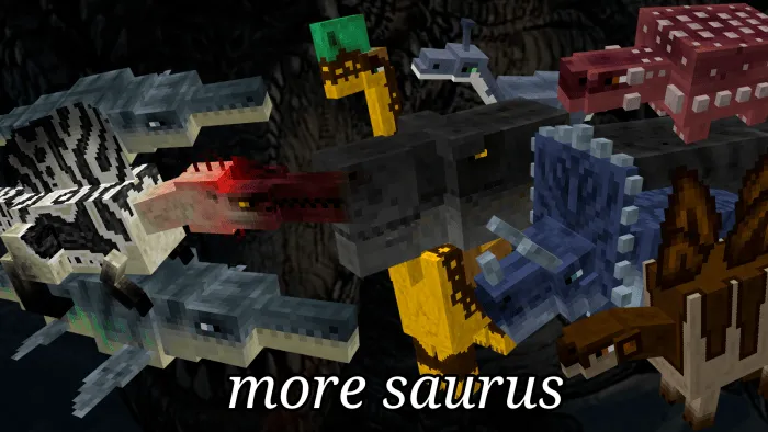 Dinosaur mobs added to the game.