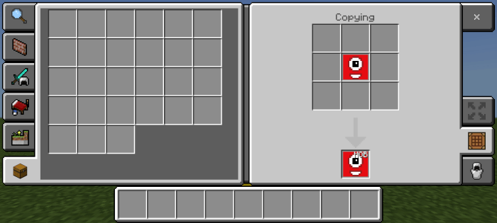 Numberblock crafting recipe interface shown