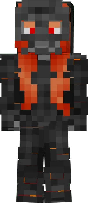 Dark, fiery elemental character skin.