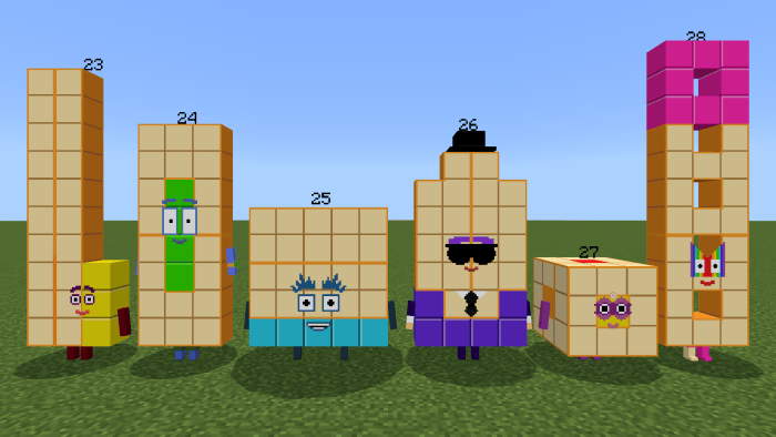 Blocky number characters in a row.