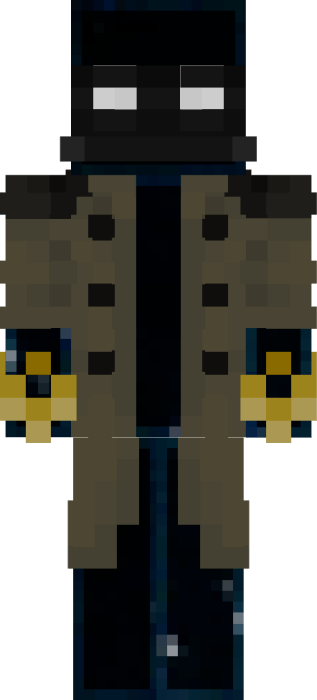 Pixelated celestial character in a coat.