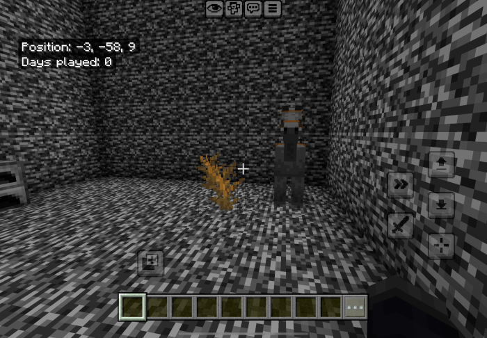 ALT Small room with a donkey and dead bush