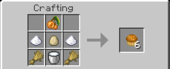 Berry muffin crafting recipe.
