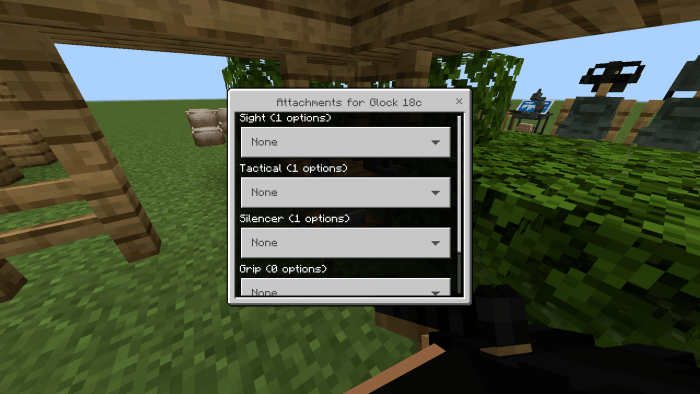 Attachment menu for customizing a Glock 18c