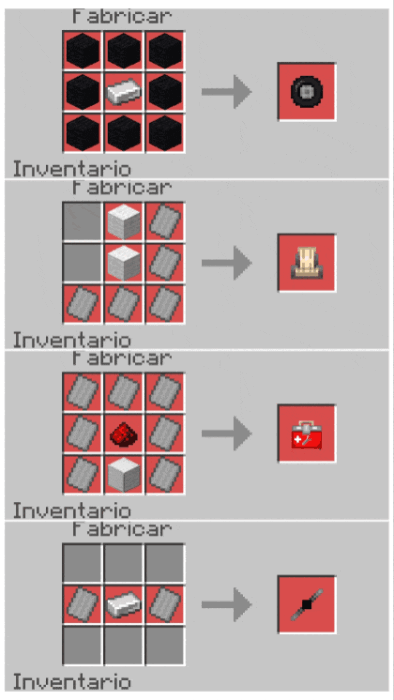 Crafting recipes for helicopter mod items