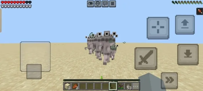 Alien mobs approaching in a desert scene.