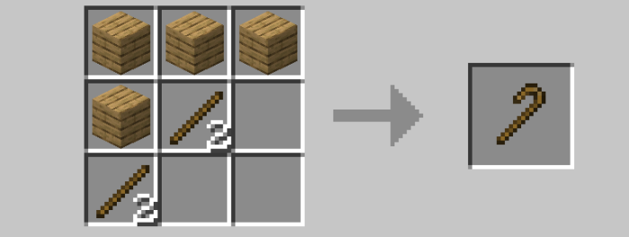 Crafting recipe for Shepherds Crook.
