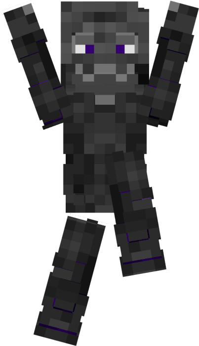 Dark elemental skin with purple eyes.