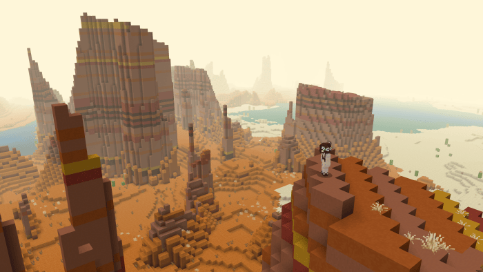 Hazy mesa landscape with enhanced fog effect