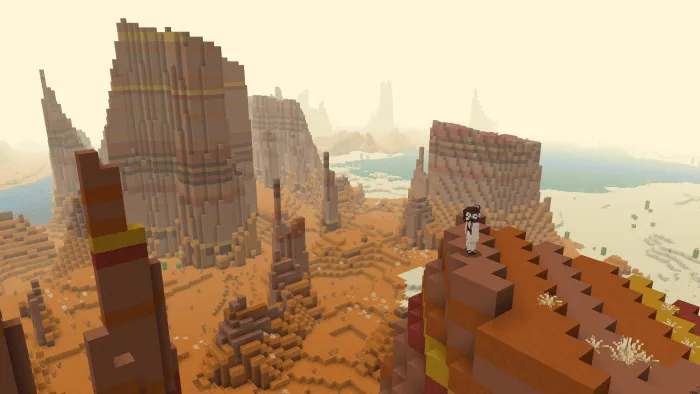 Hazy mesa landscape with enhanced fog effect