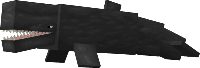Blocky prehistoric sea creature with teeth