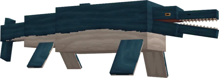 Blocky prehistoric marine reptile model