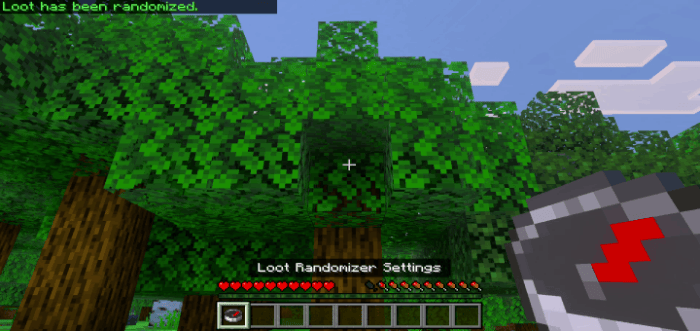 Loot Randomizer item in hand.