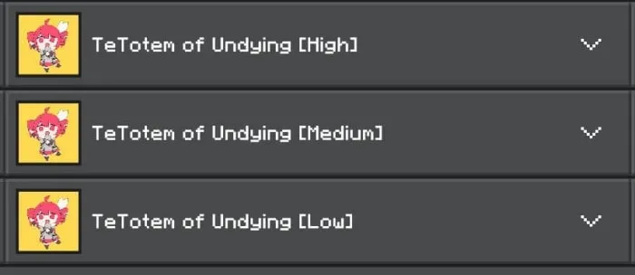 Chibi Kasane Teto totem texture options