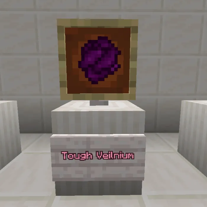 Purple Veilnium ore displayed.