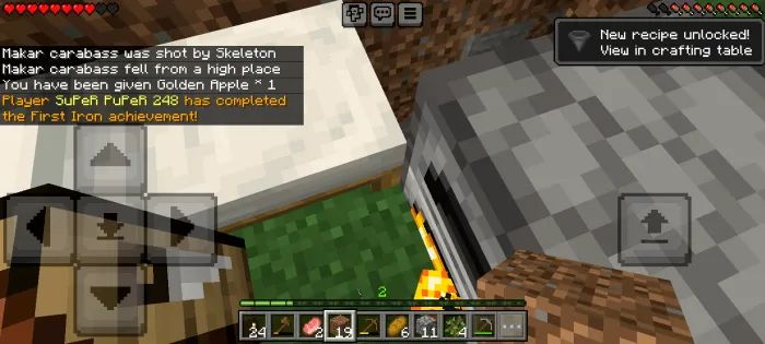 Achievement unlocked notification on screen