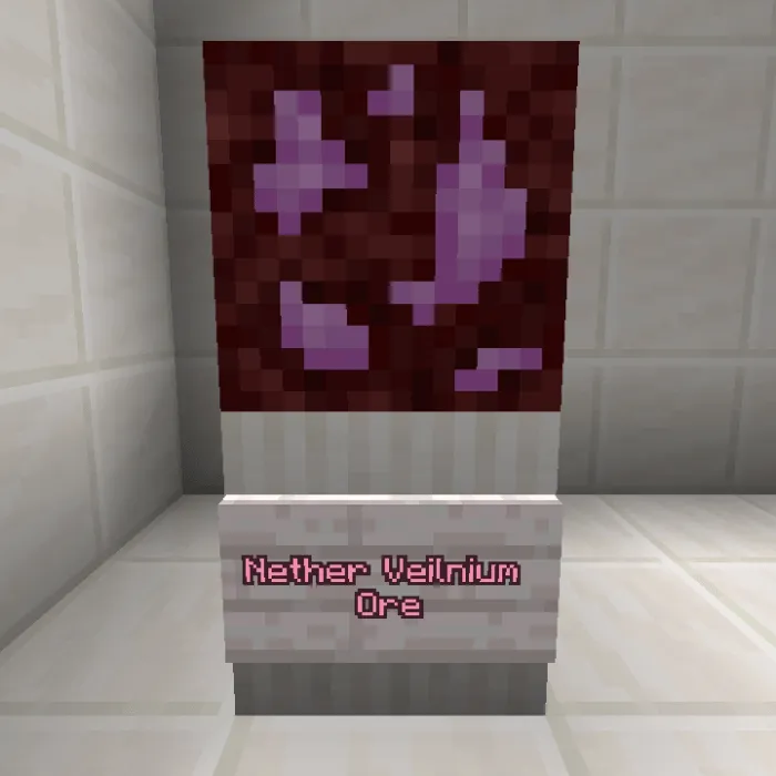 Nether Veilnium Ore block display.