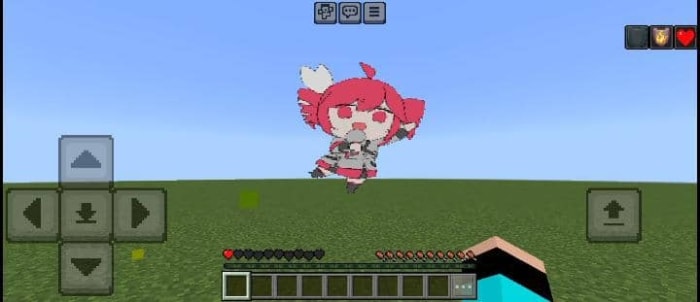 Chibi Kasane Teto totem pixel art