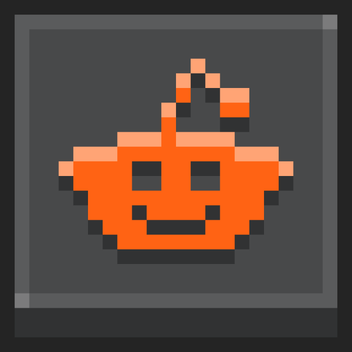 Pixel art orange Reddit icon