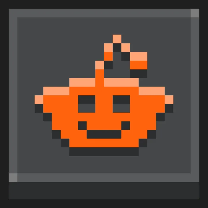 Pixel art orange Reddit icon
