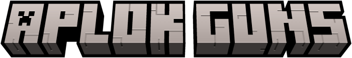 Blocky Aplok Guns mod logo design